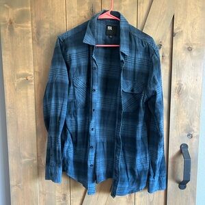 RSQ Navy Checkered Shirt